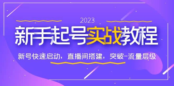 0-1新手起号实战教程：新号快速启动，直播间怎样搭建，突破-流量层级-梓川副业网-中创网、冒泡论坛优质付费教程和副业创业项目大全