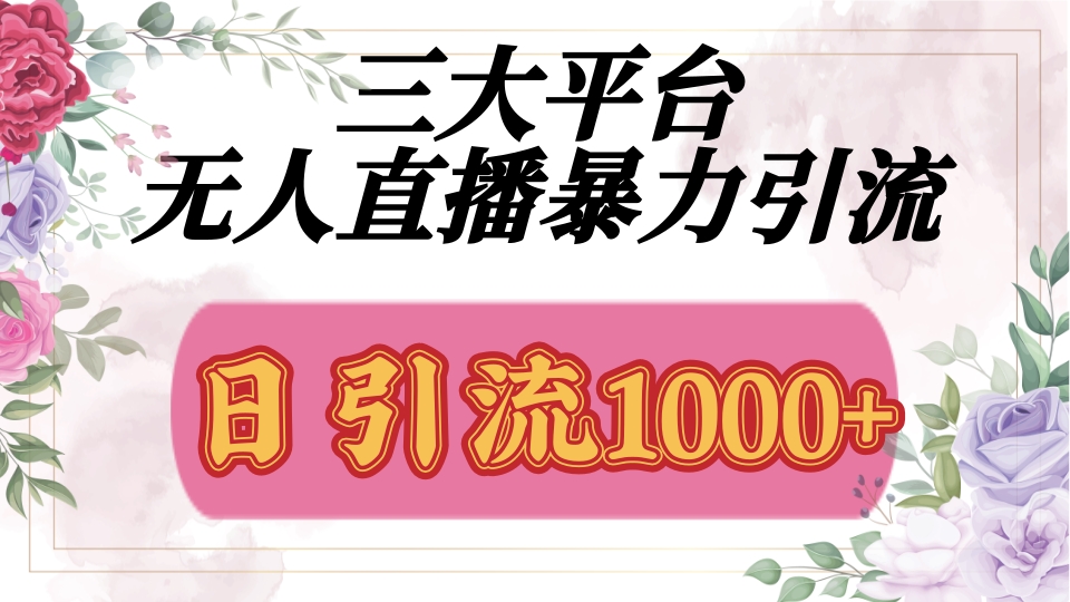 抖音，快手，视频号全平台通用，无人直播引流法，利用图片,模板,整套话术挂机全天支持矩阵操作，无限设备多开，超暴力引流，1000+高质量精准创业粉-梓川副业网-中创网、冒泡论坛优质付费教程和副业创业项目大全