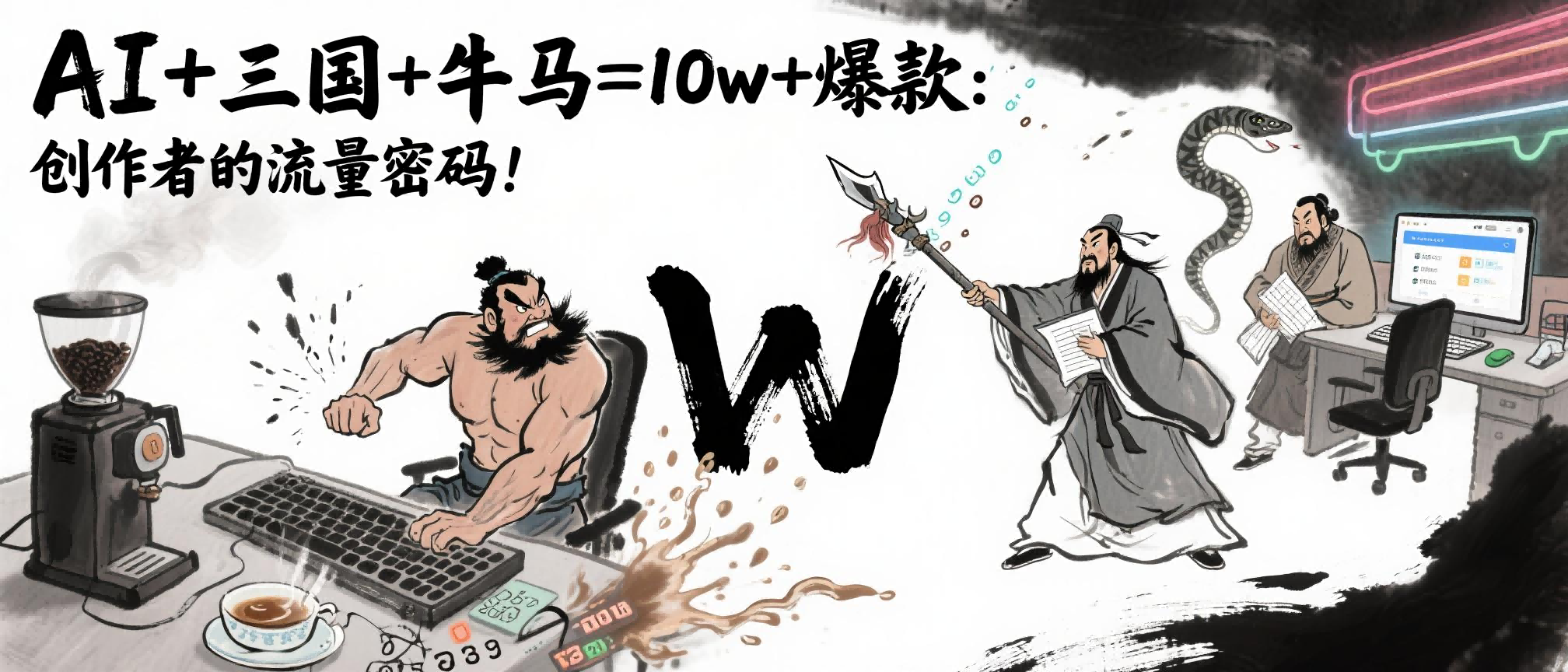 AI+三国+牛马=10w+爆款：创作者的流量密码！-梓川副业网-中创网、冒泡论坛优质付费教程和副业创业项目大全